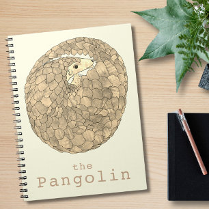 Cuaderno Pangolin Especie Amenazada de Fauna Silvestre Arte