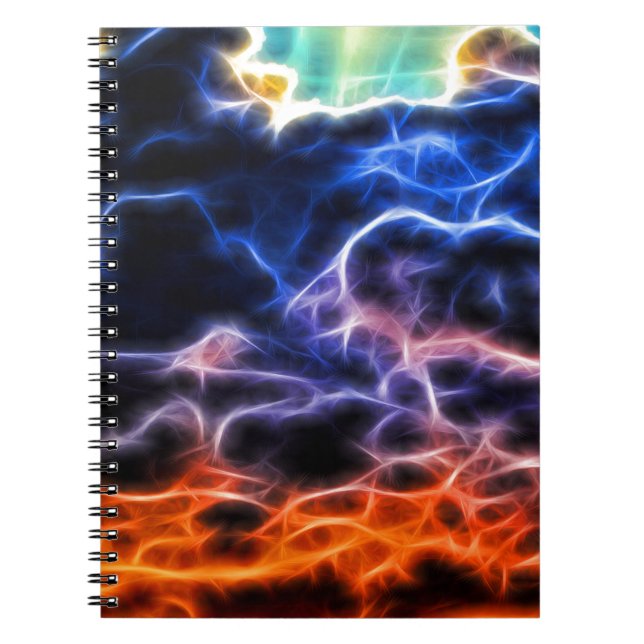 Cuaderno Panorama de nubes de cúmulo biblioeléctrico (Frente)