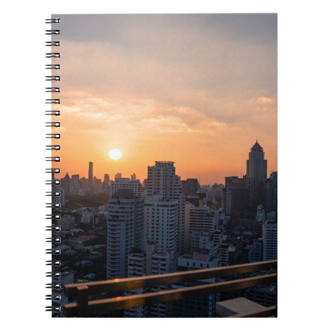 Cuaderno Panorama del cielo de Bangkok (Frente)
