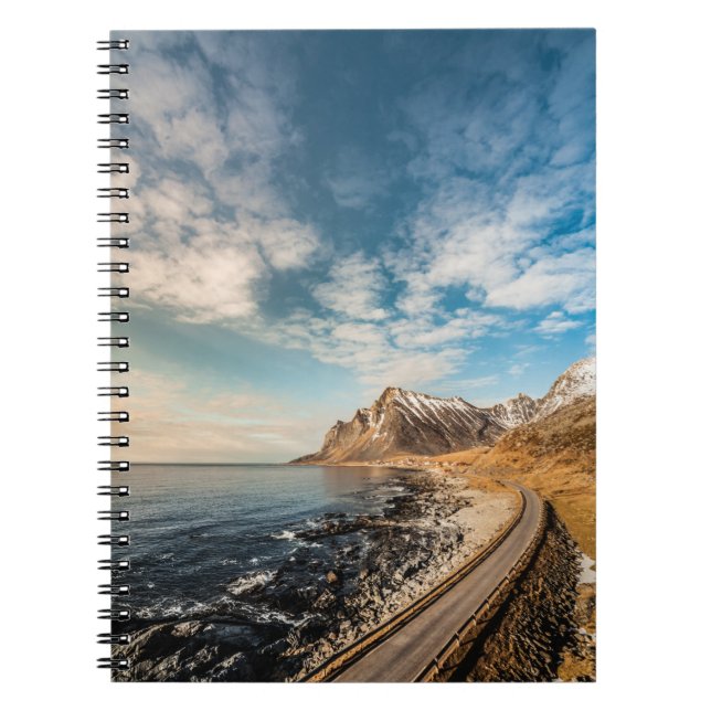 Cuaderno Panorama panorámico de Lofoten Road (Frente)