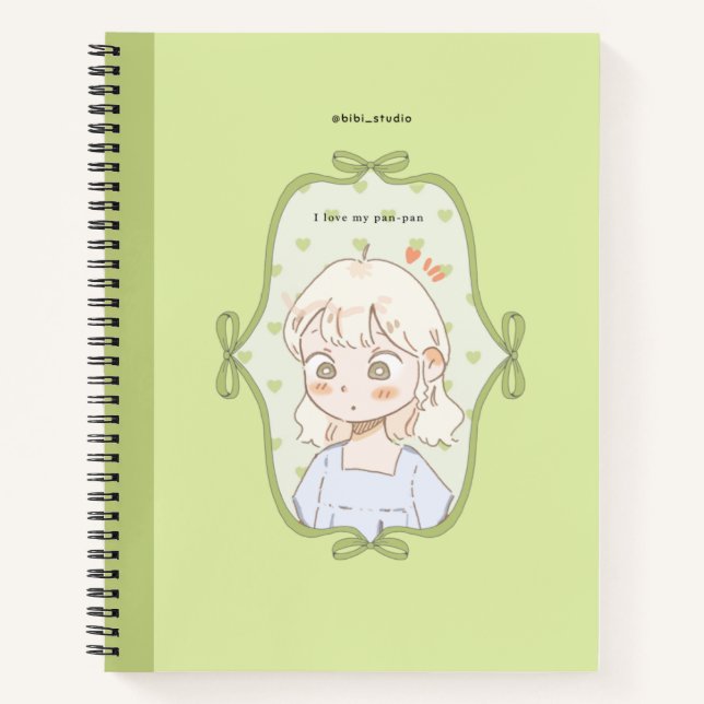 Cuaderno Panpan verde suave (Anverso)
