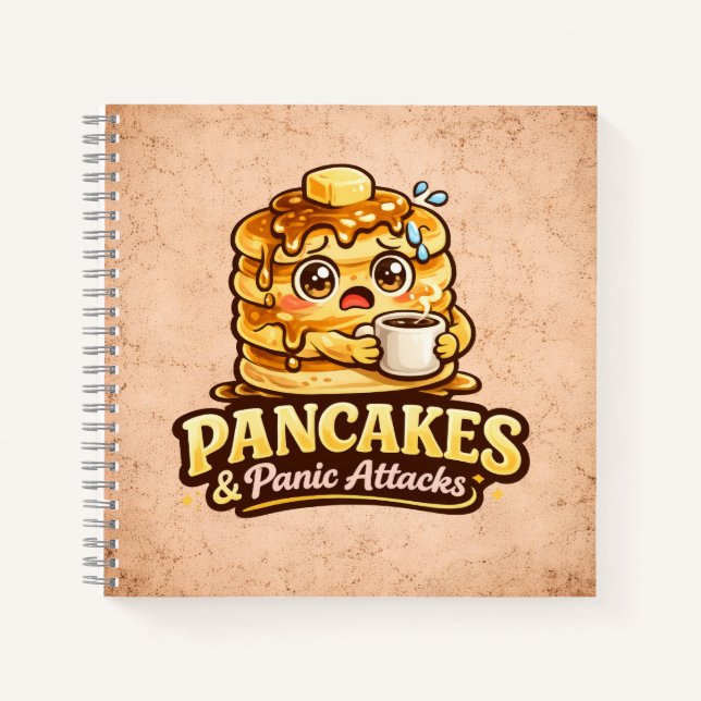 Cuaderno Panqueques y Ataques de Pánico - Amantes de la Com (Anverso)