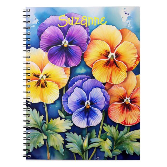 Cuaderno Pansias de acuarela personalizadas (Frente)