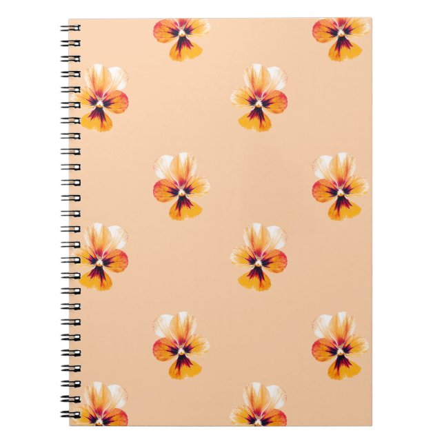 Cuaderno Pansies naranjas (Frente)