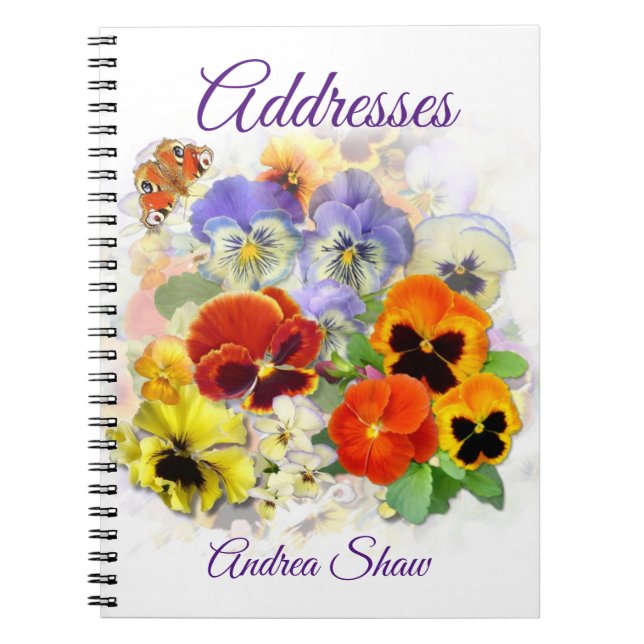 Cuaderno Pansy and Butterfly Address Book (Frente)