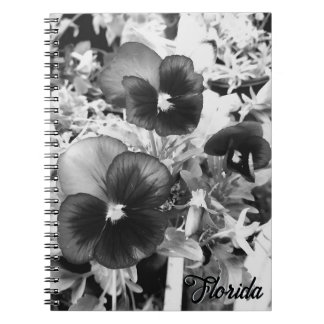 Cuaderno Pansy Monocromo Artístico de Foto de la Naturaleza