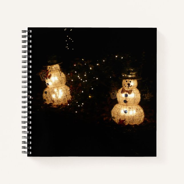 Cuaderno Pantalla de luz de vacaciones de Snowman (Anverso)