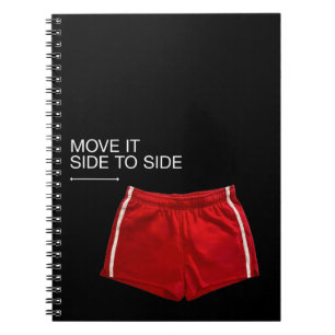 Cuaderno Pantalones Cortos Deportivos Rojos Muévelo de Lado