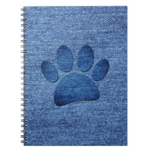 Cuaderno Pantalones de mezclilla falsos con huella de pata 