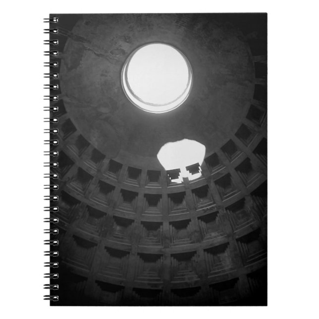 Cuaderno Panteón Cráneo Ligero Roma Italia Negro y Blanco (Frente)