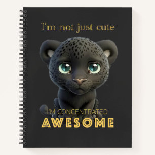 Cuaderno Panther concentrado asombroso Cute Adorable Funny