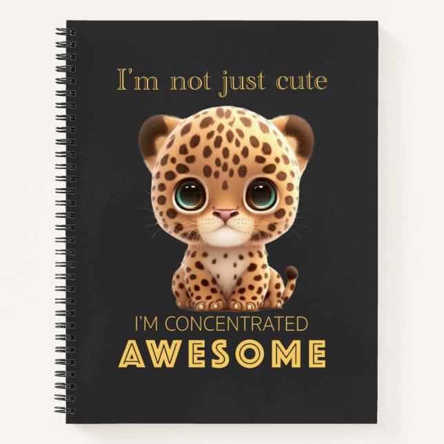 Cuaderno Panther concentrado asombroso Cute Adorable Funny (Anverso)