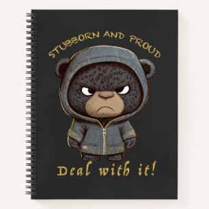 Cuaderno Panther Stubborn Deal With It Cute Adorable Funny