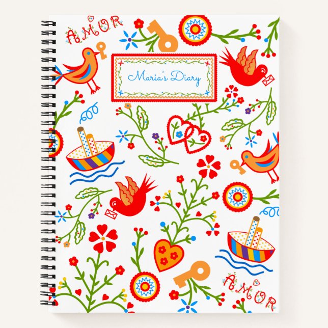 Cuaderno pañuelos de amor de San Valentín (Anverso)