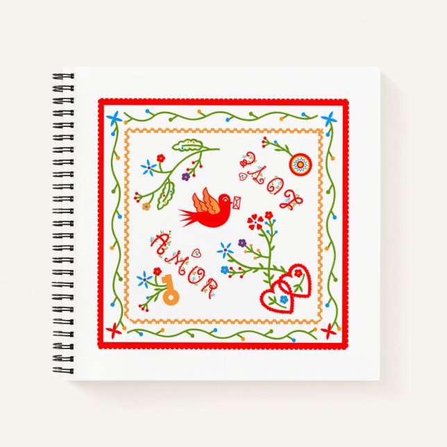 Cuaderno pañuelos de amor de San Valentín (Anverso)