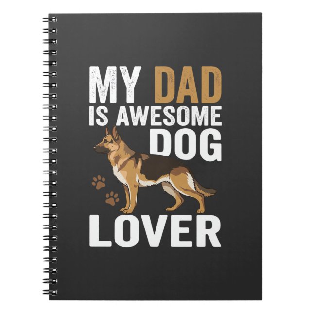 Cuaderno Papá Amante De Perros Es Increíble (Frente)