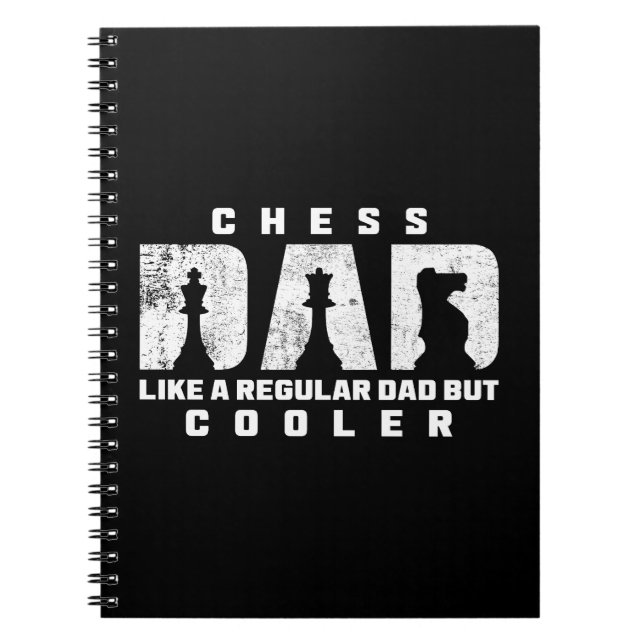 Cuaderno Papá de ajedrez divertido como un papá normal pero (Frente)