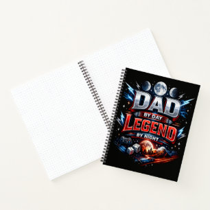 Cuaderno Papá De Día Leyenda Por La Noche - Epic Gamer Papá