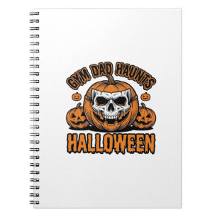 Cuaderno Papá de gimnasia Halloween Calabaza vintage calave