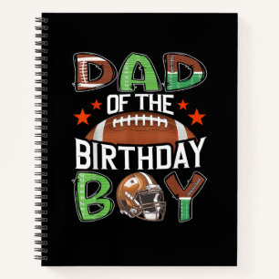 Cuaderno Papá del niño de cumpleaños fútbol día de juego