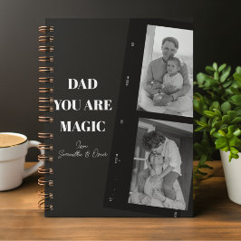 Cuaderno "Papá Eres Mágico" Foto Personalizada de Dos Padre