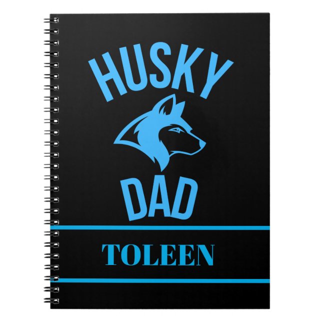 Cuaderno Papá Husky Personalizado, Papá Perro (Frente)