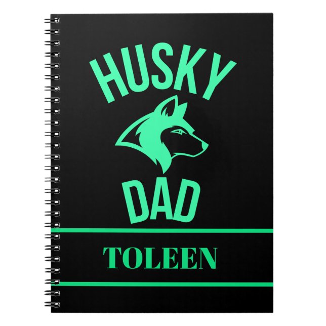 Cuaderno Papá Husky Personalizado, Papá Perro (Frente)