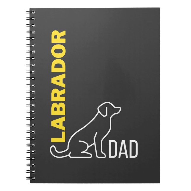 Cuaderno Papá labrador, regalo de papá perro, perro recuper (Frente)