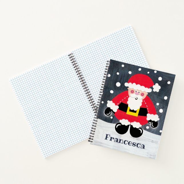 Cuaderno Papá lindo personalizado y personalizado Papá Noel (Interior)