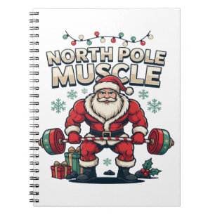 Cuaderno Papá Noel divertido Polo Norte Músculo Navidad Gim