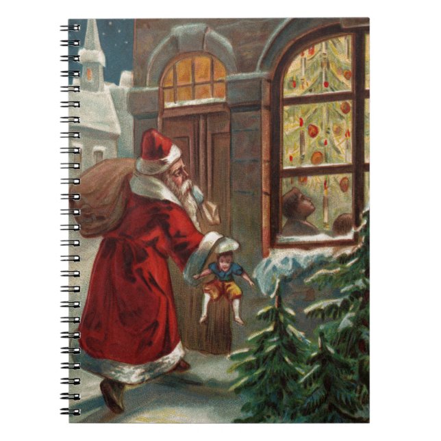 Cuaderno Papá Noel en el bloc de notas de la puerta (Frente)