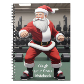 Cuaderno Papá Noel en el gimnasio