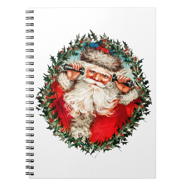 Cuaderno Papá Noel en los teléfonos de cuerdas (Frente)