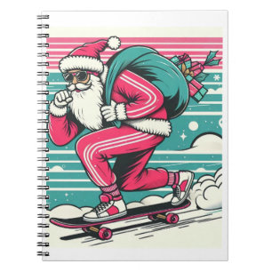 Cuaderno Papá Noel en monopatín