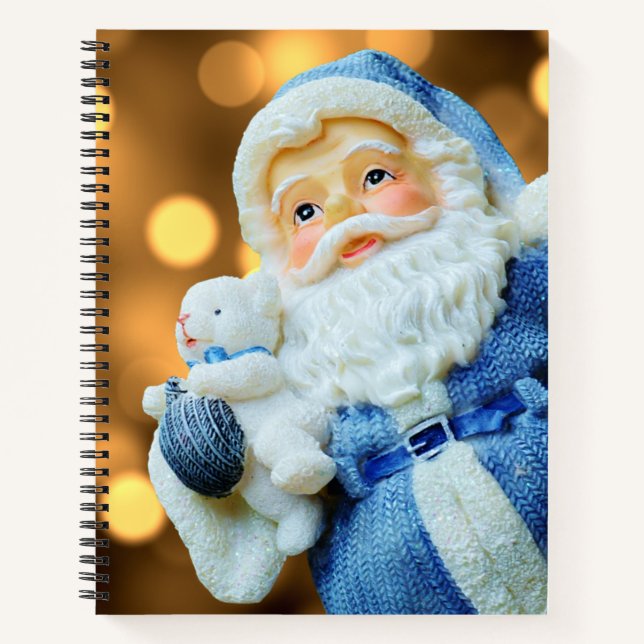 Cuaderno Papá Noel en un traje azul (Anverso)