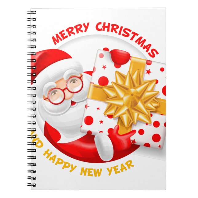 Cuaderno Papá Noel feliz año nuevo (Frente)