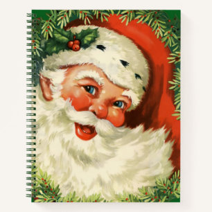 Cuaderno Papá Noel Vintage con guiso de pino