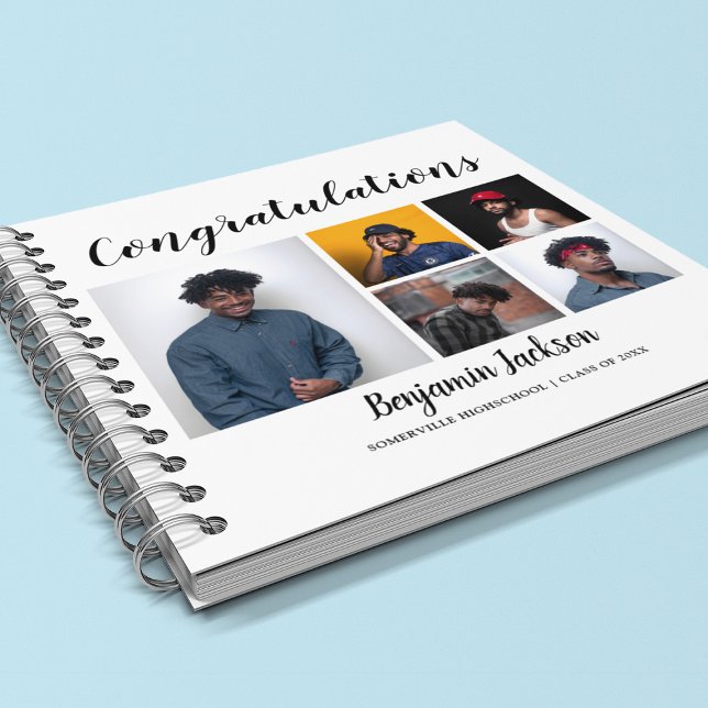 Cuaderno Papá orgulloso moderno | 5 Graduación fotográfica (Subido por el creador)