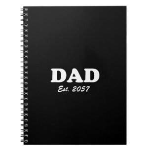 Cuaderno Papá Personalizado Est fecha moderna tipografía ne