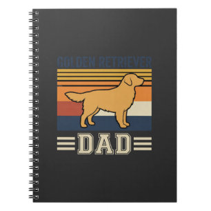 Cuaderno Papá Retriever Dorado Perro Retro