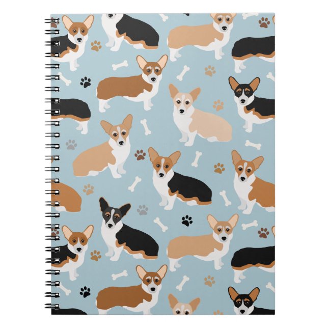 Cuaderno Papas y huesos de perro de Corgi (Frente)