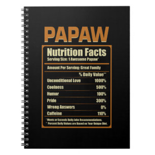 Cuaderno Papaw Nutrition Hechos Amor Incondicional