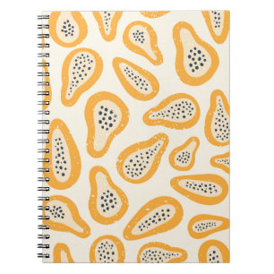 Cuaderno Papaya Tropical: Grunge, Mano Cortada.