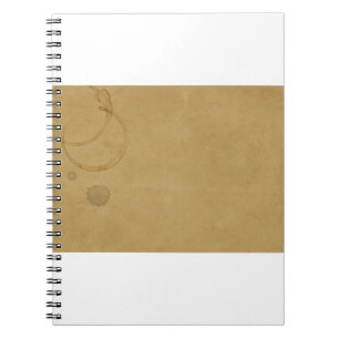 Cuaderno Papel antiguo de mancha de café vintage