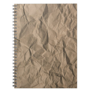 Cuaderno Papel arrugado áspero: textura reciclada