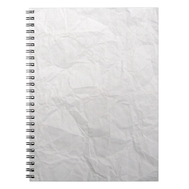 Cuaderno Papel arrugado blanco lindo textura (Frente)