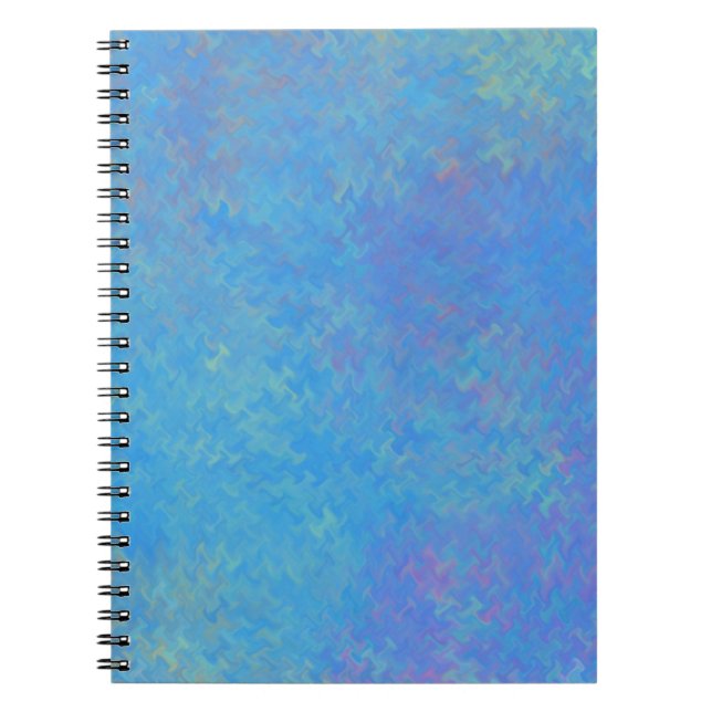 Cuaderno Papel Azul Hermoso con Efecto de Mármol (Frente)