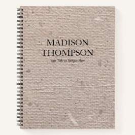 Cuaderno Papel beige rústico vintage minimalista elegante
