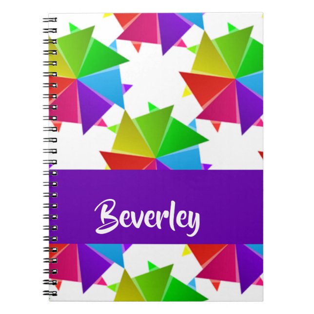 Cuaderno Papel colorido doblado sobre blanco (Frente)