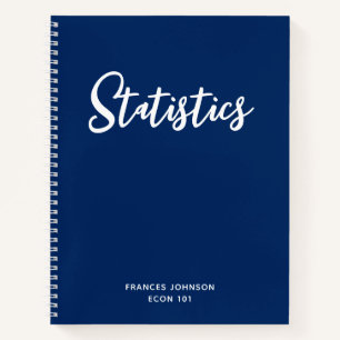Cuaderno Papel cuadriculado de estadística de la clase de l